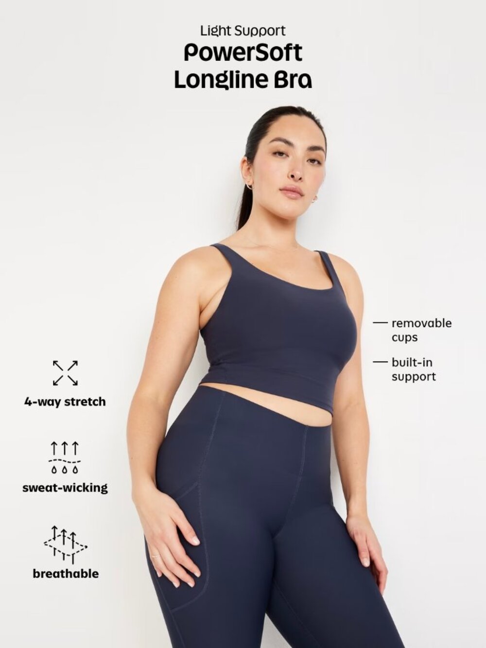Old Navy PowerSoft Long-Line Sports Bra - Picture 5 of 5